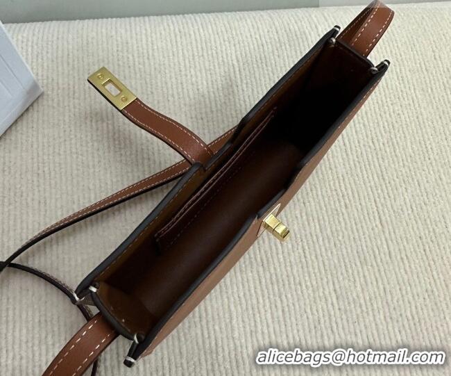 Shop Inexpensive Celine 16 Mini Bag in Calfskin Leather 100443 Tan Brown 2026