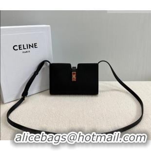 Low Cost Celine 16 Mini Bag in Calfskin Leather 100443 Black 2026