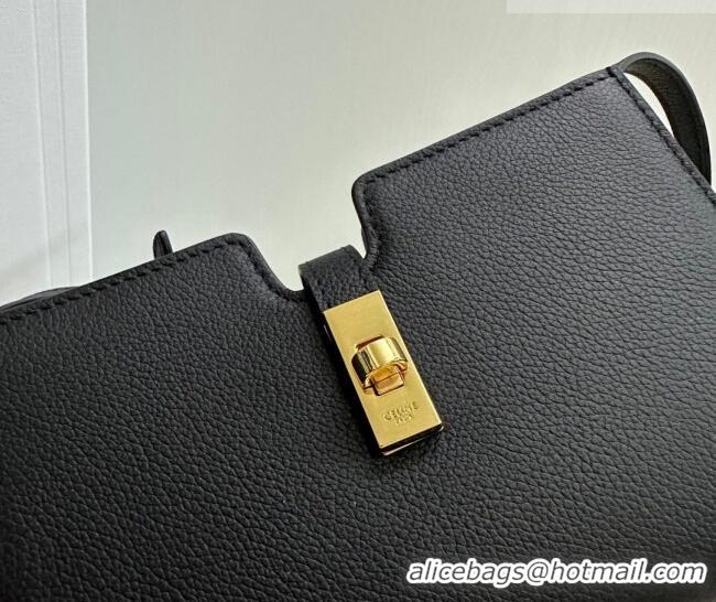 Low Cost Celine 16 Mini Bag in Calfskin Leather 100443 Black 2026