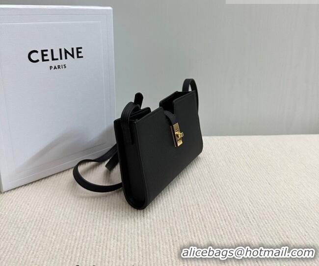 Low Cost Celine 16 Mini Bag in Calfskin Leather 100443 Black 2026