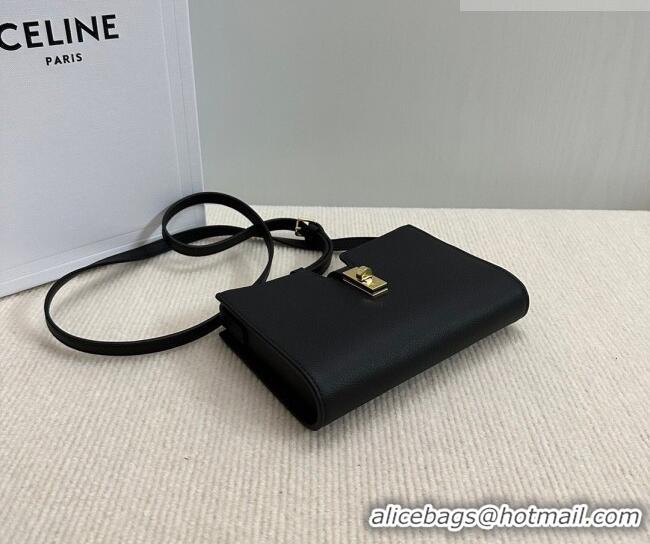 Low Cost Celine 16 Mini Bag in Calfskin Leather 100443 Black 2026