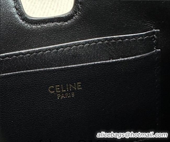Low Cost Celine 16 Mini Bag in Calfskin Leather 100443 Black 2026