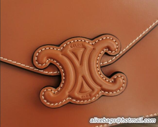 Buy Cheap Celine Triomphe Leather Chain Mini Bag 10J733 Brown 2026