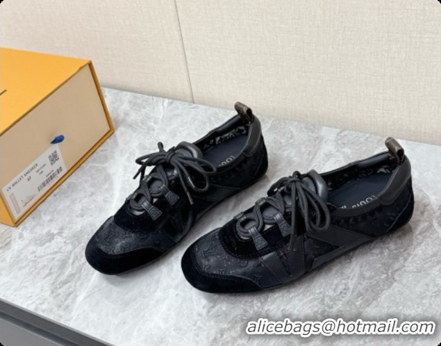 Top Quality Louis Vuitton LV Sneakerina Sneakers Ballerina in Suede & Mesh LV091701 Black 2026