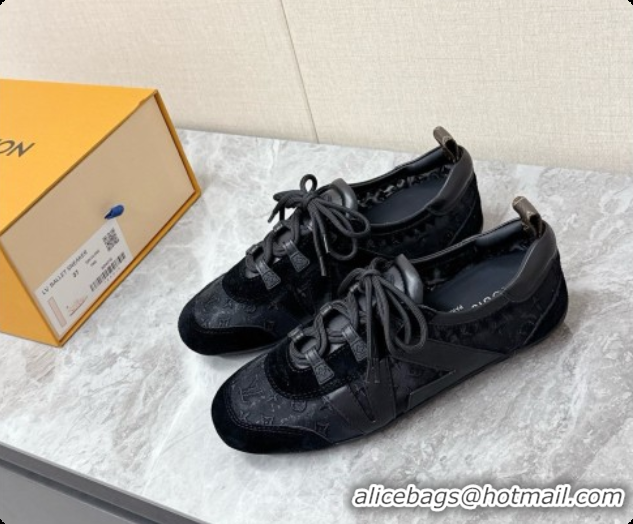 Top Quality Louis Vuitton LV Sneakerina Sneakers Ballerina in Suede & Mesh LV091701 Black 2026