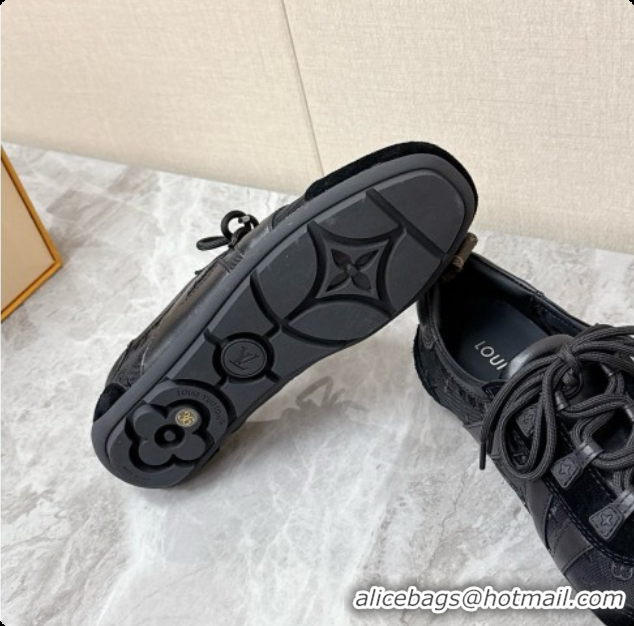 Top Quality Louis Vuitton LV Sneakerina Sneakers Ballerina in Suede & Mesh LV091701 Black 2026
