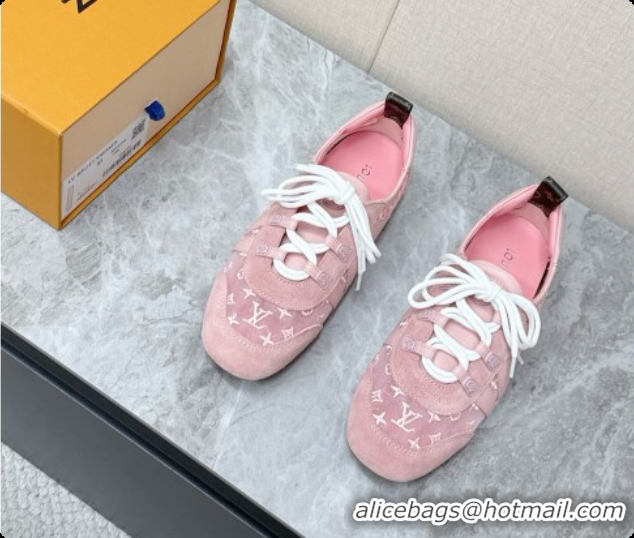 New Design Louis Vuitton LV Sneakerina Sneakers Ballerina in Suede & Mesh LV091702 Pink 2026