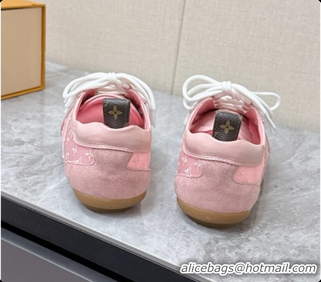 New Design Louis Vuitton LV Sneakerina Sneakers Ballerina in Suede & Mesh LV091702 Pink 2026
