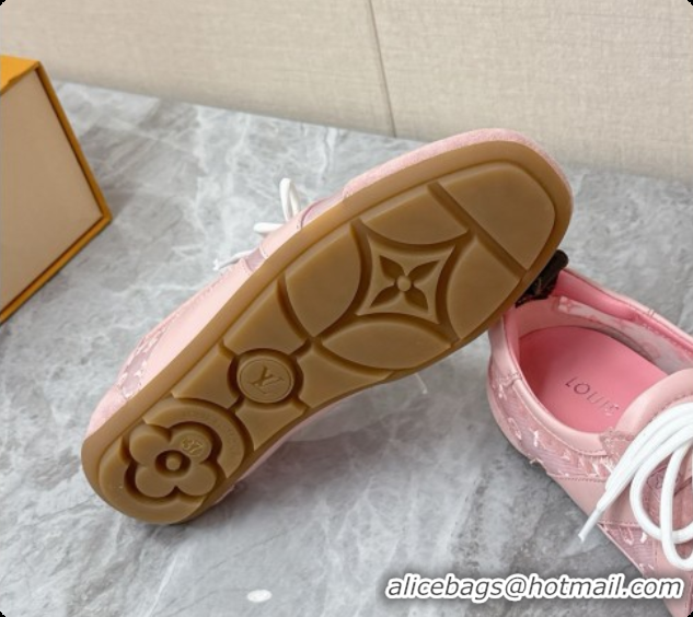 New Design Louis Vuitton LV Sneakerina Sneakers Ballerina in Suede & Mesh LV091702 Pink 2026