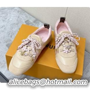 Best Design Louis Vuitton LV Sneakerina Sneakers Ballerina in Calfskin LV091703 Beige/Pink 2026