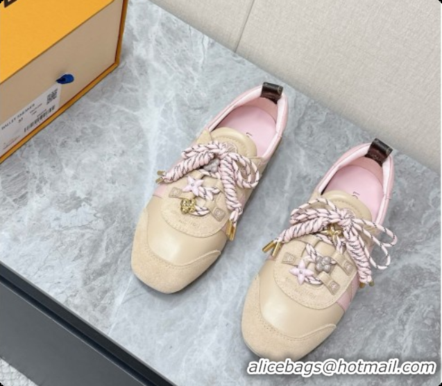 Best Design Louis Vuitton LV Sneakerina Sneakers Ballerina in Calfskin LV091703 Beige/Pink 2026