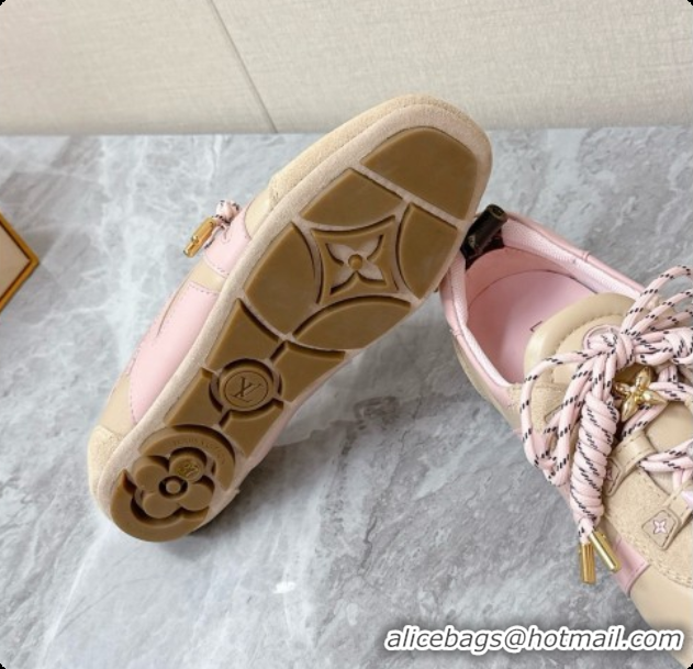 Best Design Louis Vuitton LV Sneakerina Sneakers Ballerina in Calfskin LV091703 Beige/Pink 2026