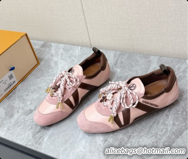 Best Luxury Louis Vuitton LV Sneakerina Sneakers Ballerina in Suede & Calfskin LV091704 Pink 2026
