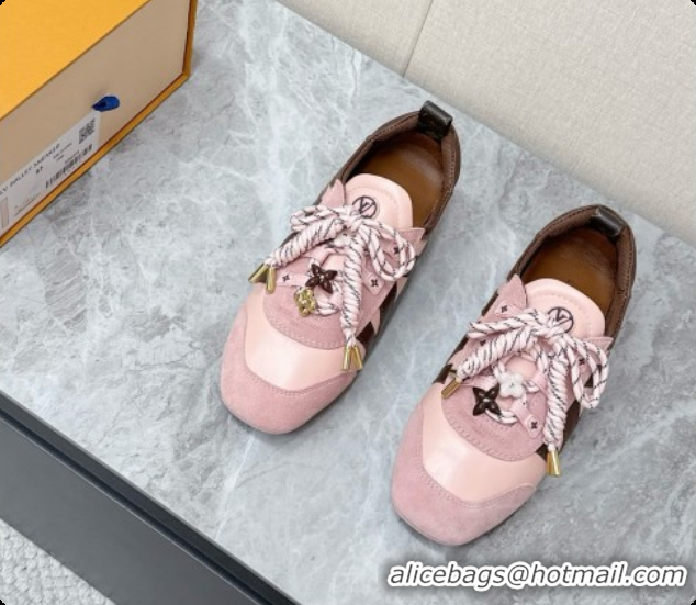Best Luxury Louis Vuitton LV Sneakerina Sneakers Ballerina in Suede & Calfskin LV091704 Pink 2026