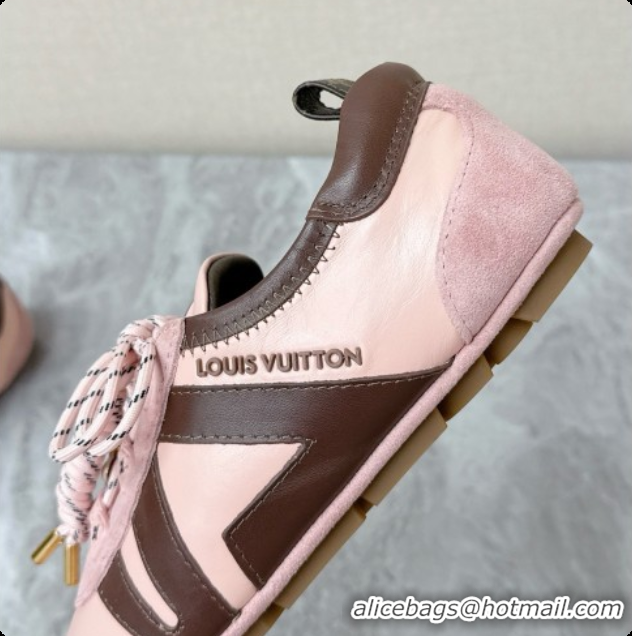 Best Luxury Louis Vuitton LV Sneakerina Sneakers Ballerina in Suede & Calfskin LV091704 Pink 2026