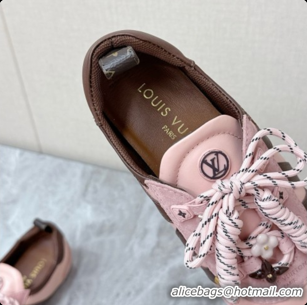 Best Luxury Louis Vuitton LV Sneakerina Sneakers Ballerina in Suede & Calfskin LV091704 Pink 2026