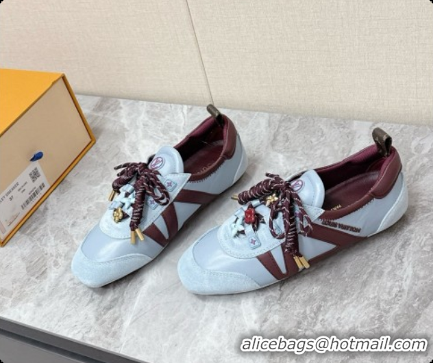 Perfect Louis Vuitton LV Sneakerina Sneakers Ballerina in Suede & Calfskin LV091705 Light Blue 2026