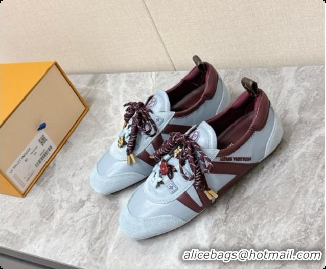 Perfect Louis Vuitton LV Sneakerina Sneakers Ballerina in Suede & Calfskin LV091705 Light Blue 2026
