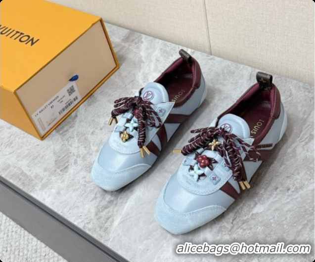 Perfect Louis Vuitton LV Sneakerina Sneakers Ballerina in Suede & Calfskin LV091705 Light Blue 2026