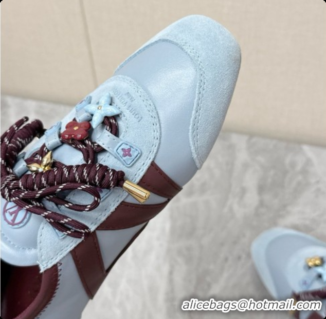 Perfect Louis Vuitton LV Sneakerina Sneakers Ballerina in Suede & Calfskin LV091705 Light Blue 2026