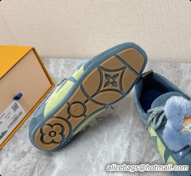Pretty Style Louis Vuitton LV Sneakerina Sneakers Ballerina in Suede Calfskin LV091706 Blue 2026