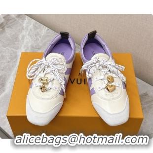 Louis Vuitton LV Sneakerina Sneakers Ballerina in Suede & Calfskin LV091707 White/Purple 2026