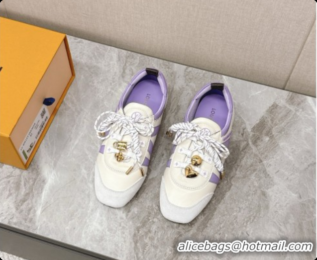 Louis Vuitton LV Sneakerina Sneakers Ballerina in Suede & Calfskin LV091707 White/Purple 2026