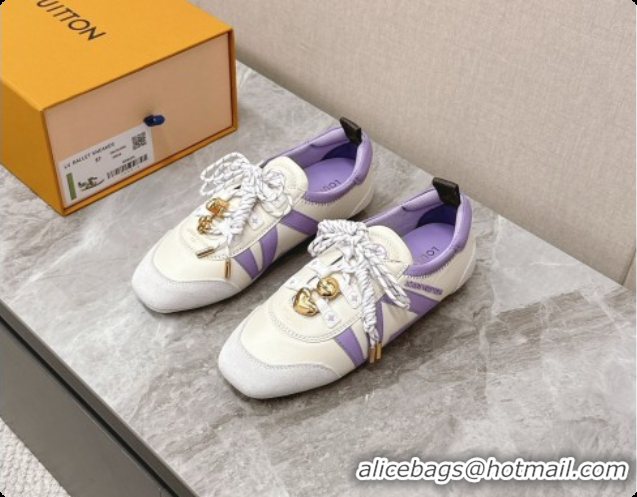 Louis Vuitton LV Sneakerina Sneakers Ballerina in Suede & Calfskin LV091707 White/Purple 2026