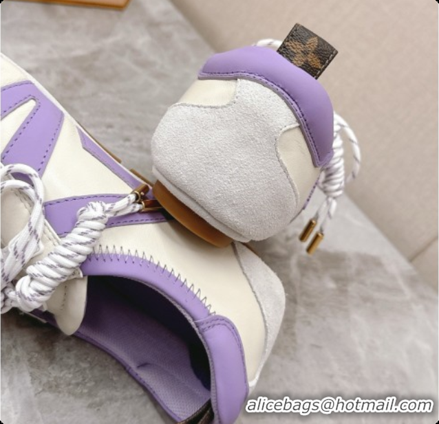Louis Vuitton LV Sneakerina Sneakers Ballerina in Suede & Calfskin LV091707 White/Purple 2026