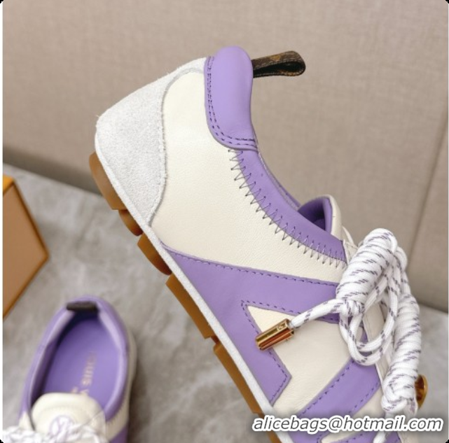 Louis Vuitton LV Sneakerina Sneakers Ballerina in Suede & Calfskin LV091707 White/Purple 2026