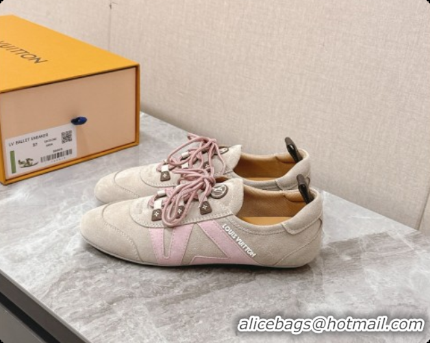 Low Price Louis Vuitton LV Sneakerina Sneakers Ballerina in Suede LV091710 Beige 2026