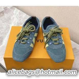 Good Quality Louis Vuitton LV Sneakerina Sneakers Ballerina in Suede LV091711 Blue/Yellow 2026