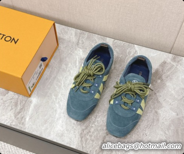 Good Quality Louis Vuitton LV Sneakerina Sneakers Ballerina in Suede LV091711 Blue/Yellow 2026