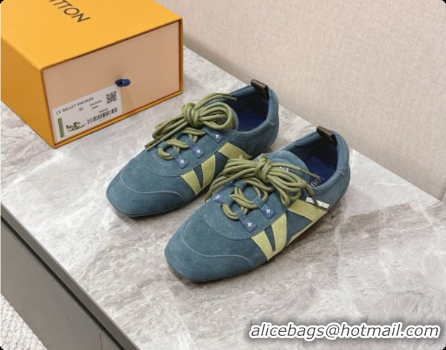 Good Quality Louis Vuitton LV Sneakerina Sneakers Ballerina in Suede LV091711 Blue/Yellow 2026