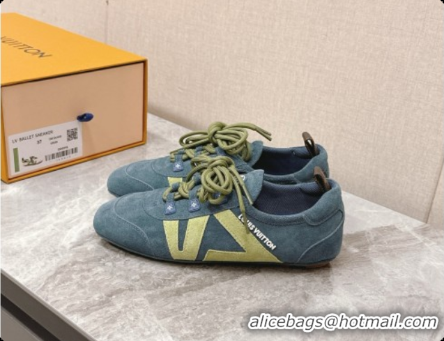 Good Quality Louis Vuitton LV Sneakerina Sneakers Ballerina in Suede LV091711 Blue/Yellow 2026