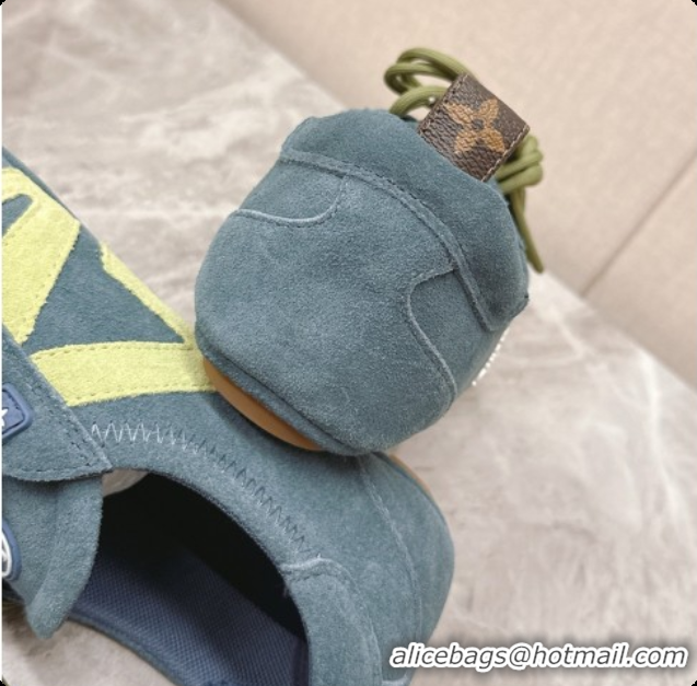 Good Quality Louis Vuitton LV Sneakerina Sneakers Ballerina in Suede LV091711 Blue/Yellow 2026