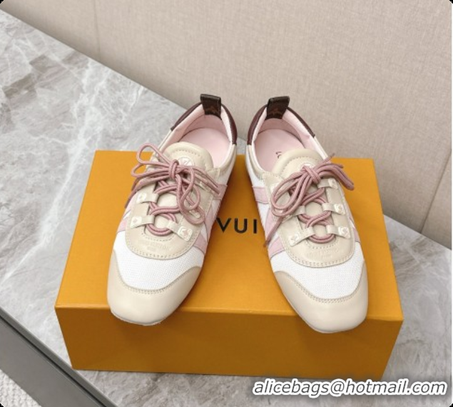 Unique Style Louis Vuitton LV Sneakerina Sneakers Ballerina in Suede & Calfskin LV091712 Beige/Pink 2026