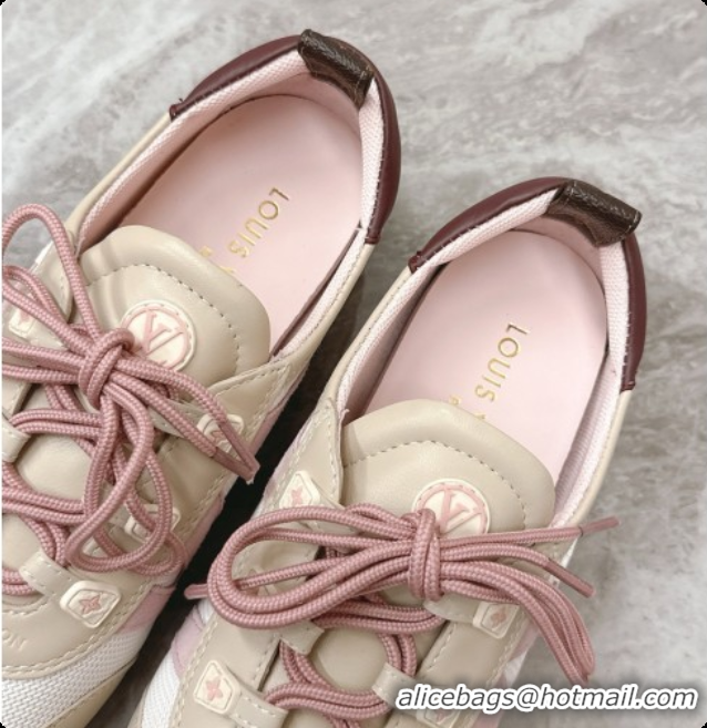 Unique Style Louis Vuitton LV Sneakerina Sneakers Ballerina in Suede & Calfskin LV091712 Beige/Pink 2026