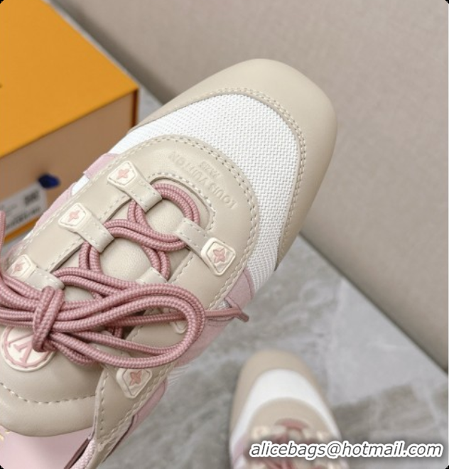 Unique Style Louis Vuitton LV Sneakerina Sneakers Ballerina in Suede & Calfskin LV091712 Beige/Pink 2026