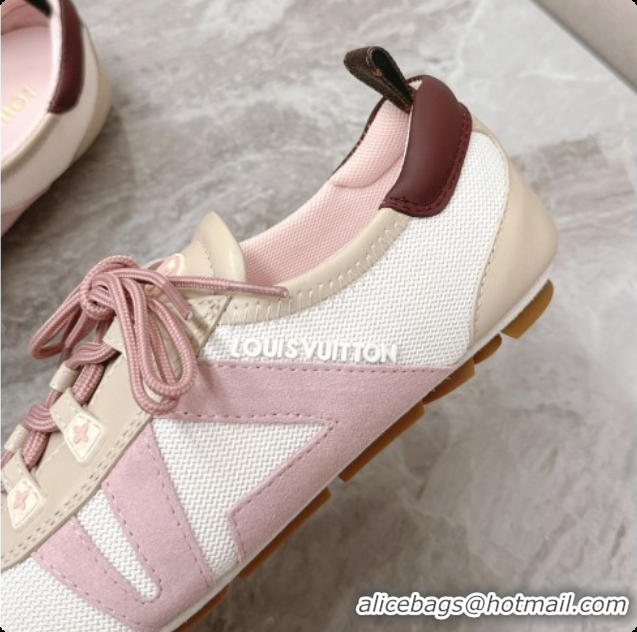 Unique Style Louis Vuitton LV Sneakerina Sneakers Ballerina in Suede & Calfskin LV091712 Beige/Pink 2026