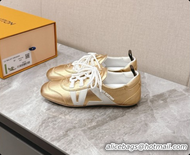 Good Quality Louis Vuitton LV Sneakerina Sneakers Ballerina in Calfskin LV091713 Gold 2026