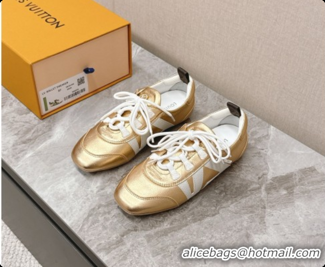 Good Quality Louis Vuitton LV Sneakerina Sneakers Ballerina in Calfskin LV091713 Gold 2026