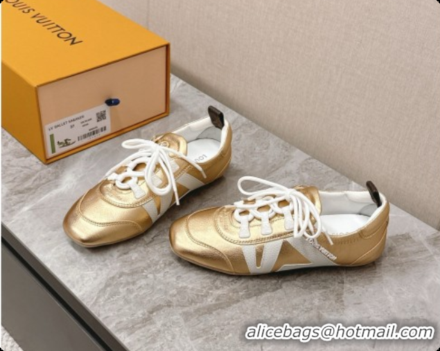 Good Quality Louis Vuitton LV Sneakerina Sneakers Ballerina in Calfskin LV091713 Gold 2026