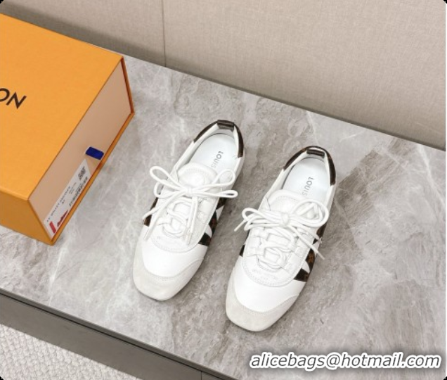 Super Quality Louis Vuitton LV Sneakerina Sneakers Ballerina in Suede & Calfskin LV091714 White 2026