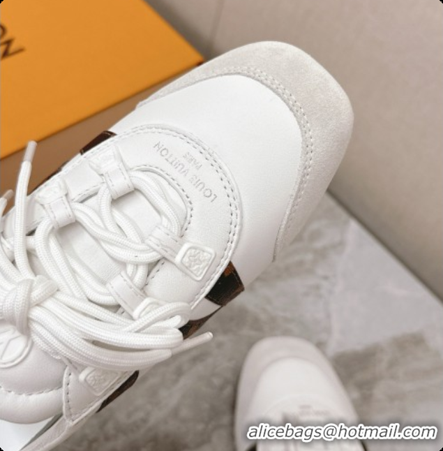 Super Quality Louis Vuitton LV Sneakerina Sneakers Ballerina in Suede & Calfskin LV091714 White 2026