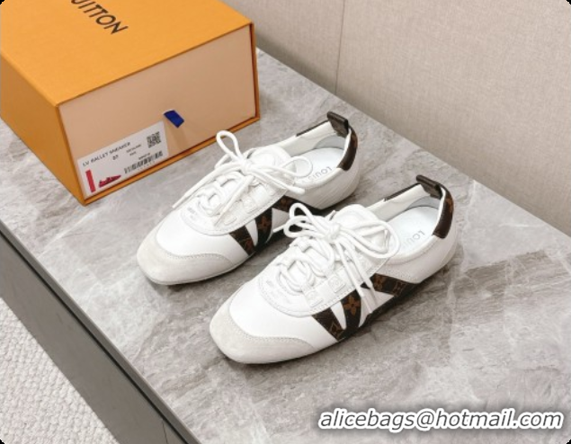 Super Quality Louis Vuitton LV Sneakerina Sneakers Ballerina in Suede & Calfskin LV091714 White 2026