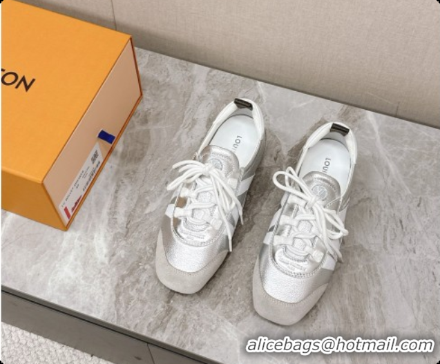 Most Popular Louis Vuitton LV Sneakerina Sneakers Ballerina in Suede & Calfskin LV091715 Silver 2026