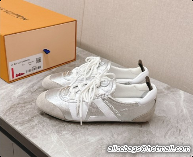 Most Popular Louis Vuitton LV Sneakerina Sneakers Ballerina in Suede & Calfskin LV091715 Silver 2026