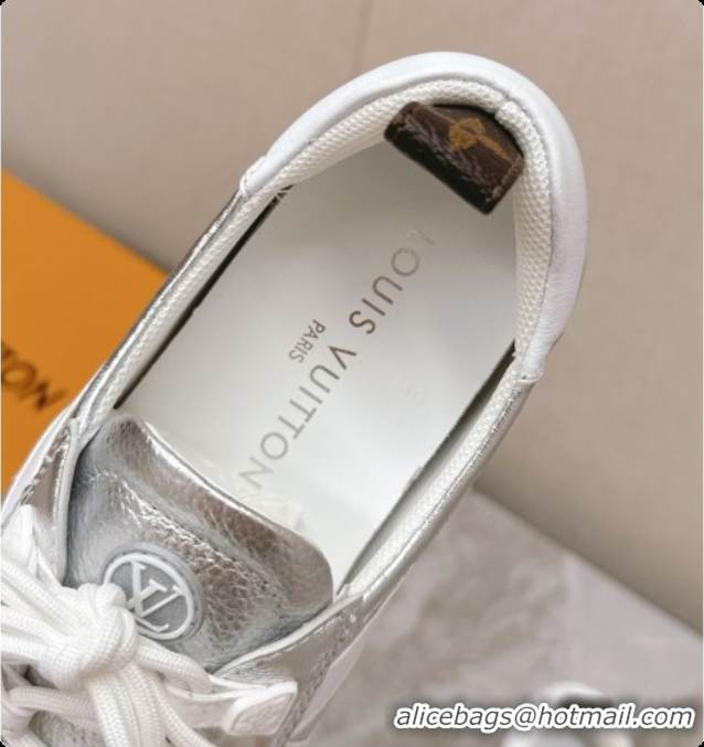 Most Popular Louis Vuitton LV Sneakerina Sneakers Ballerina in Suede & Calfskin LV091715 Silver 2026