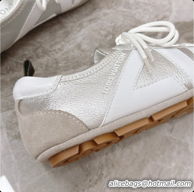 Most Popular Louis Vuitton LV Sneakerina Sneakers Ballerina in Suede & Calfskin LV091715 Silver 2026